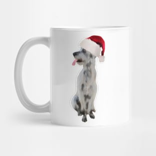 Funny Irish wolfhound In Santa Hat Mug